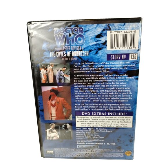 Doctor Who The Caves of Androzani Story 136 Peter Davidson Fifth Doctor Sealed - Picture 3 of 4
